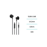 Auricular Con Cable Jack 3,5mm Ep3010 Negro