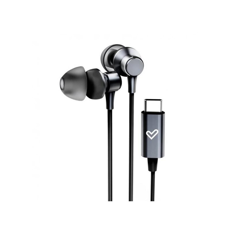 Auricular Intrauditivo Energy Sistem Metallized Usb-C Control Remoto Aluminio Grafito Con Mic