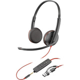 Auricular  Poly 8x229a6  Alámbrico Diadema Oficina/Centro De Llamadas Usb Tipo C Negro
