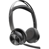 Auricular  Poly Voyager Focus 2-M  Bluetooth Inalámbrico Cableado Cancelación De Sonido Activo Usb-C A Través De Adaptador Bluetooth Negro Certificado Para Equipos De Microsoft
