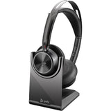 Auricular  Poly Voyager Focus 2-M  Bluetooth Inalámbrico Cableado Cancelación De Sonido Activo Usb-C A Través De Adaptador Bluetooth Negro Certificado Para Equipos De Microsoft