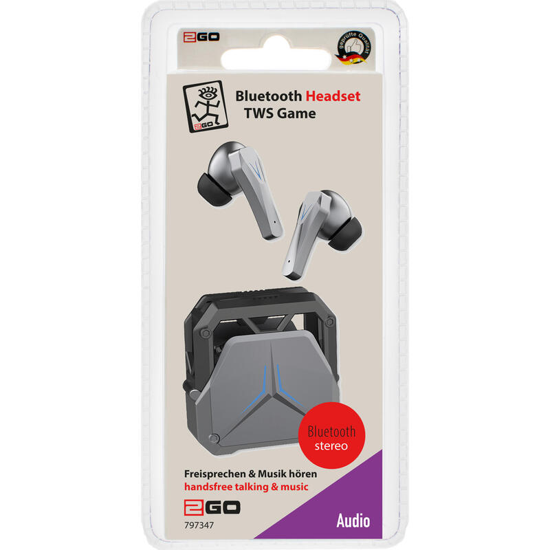 Auriculares 2go Bluetooth Gaming Tws Game Negro