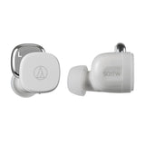 Auriculares Audio Technica True Wireless Ath-Sq1twwh In-Ear, Micrófono, Blanco