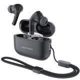 Auriculares Bluetooth Vention Echo Lite E11 Plus Con Estuche De Carga Autonomía 30h Negros