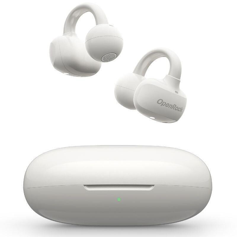 Auriculares Deportivos De Conducción Aérea Openrock E Opace02 V2 Con Estuche De Carga Autonomía 7h Blancos