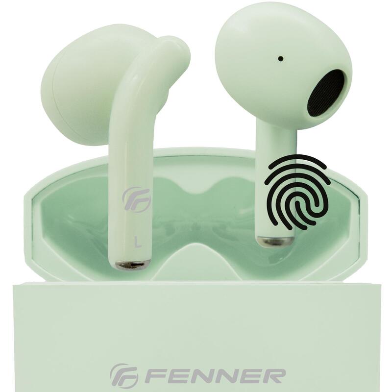 Auriculares Fenner Bluetooth - Inalámbricos Estéreo Con Estuche De Carga Bluetooth 5.3 (Green)