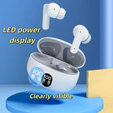 Auriculares Inalambricos Con Pantalla Led,Tactil Y Cancelacion Blancos