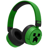 Auriculares Infantiles Bluetooth Minecraft Creeper Edición Verde