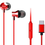 Auriculares Intrauditivos Aiwa Estm-50usb-C Rd Con Micrófono Usb Tipo-C Rojo
