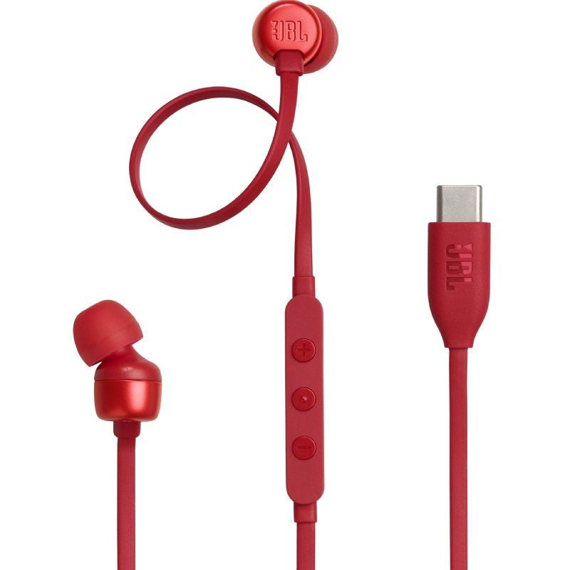 Auriculares Intrauditivos Jbl Tune 310c Con Micrófono Rojos