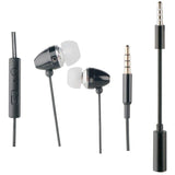 Auriculares Intrauditivos Muvit Muhph0016 Negros Microfono Func. Manos Libres Adaptador 3.5mm/2.5mm