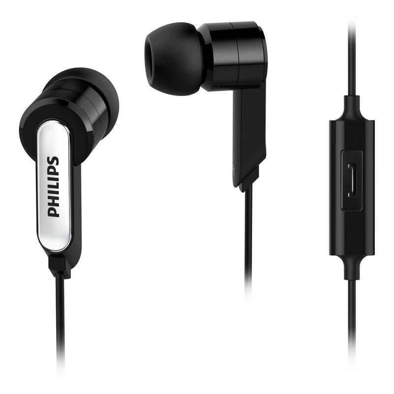 Auriculares Intrauditivos Philips She1405 10 Con Micrófono Jack 3.5 Negros