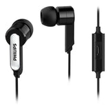 Auriculares Intrauditivos Philips She1405 10 Con Micrófono Jack 3.5 Negros