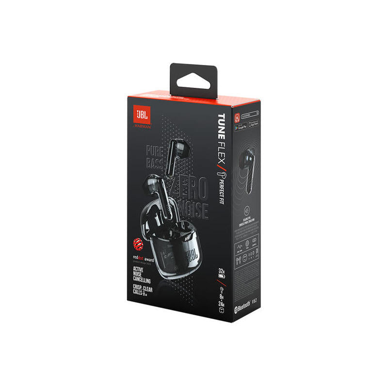 Auriculares Jbl Tune Flex Ghost Edition Negro  Bluetooth