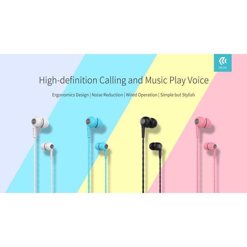 Auriculares Kintone Cableados Con Controles Azul