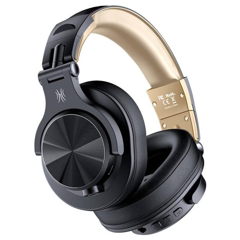 Auriculares Oneodio Fusion A70 Dorado/Negro Bluetooth