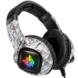 Auriculares  Onikuma K19 Blanco Camuflaje Gaming