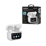 Auriculares Platinet  Tws Bluetooth 5.4 Pantallla Tactil Remoto 300mah Blanco Pm1005w