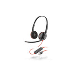 Auriculares Poly Blackwire C3220 Diadema Usb Tipo A Negro, Rojo 209745-104