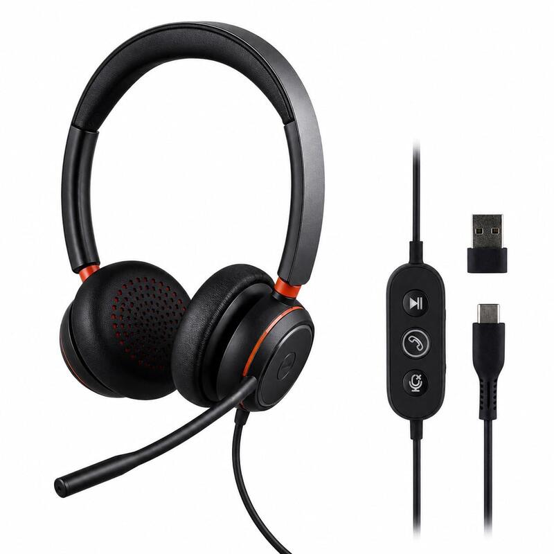 Auriculares  Tnb Activ 400s - Professional Usb-A And Usb-C Stereo Headset - Enc - Optimized For Teams - Black