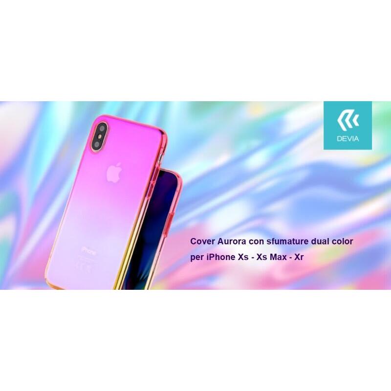 Aurora Series Case Dual Color For Iphone Xr 6.1 Purple+Pink