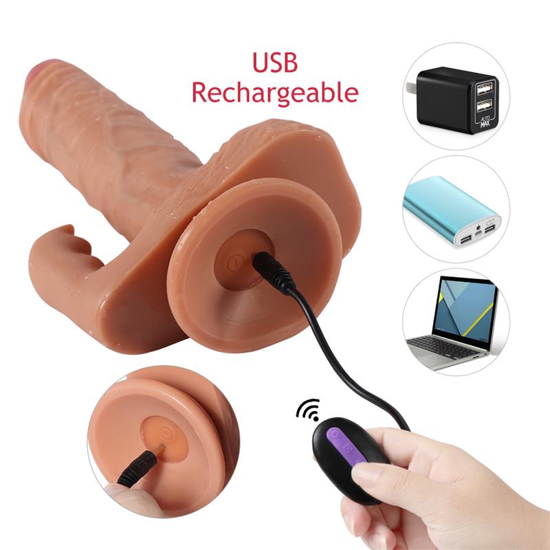 Austin Dildo Con 20 Modos De Vibración Y Estimulador De Clítoris