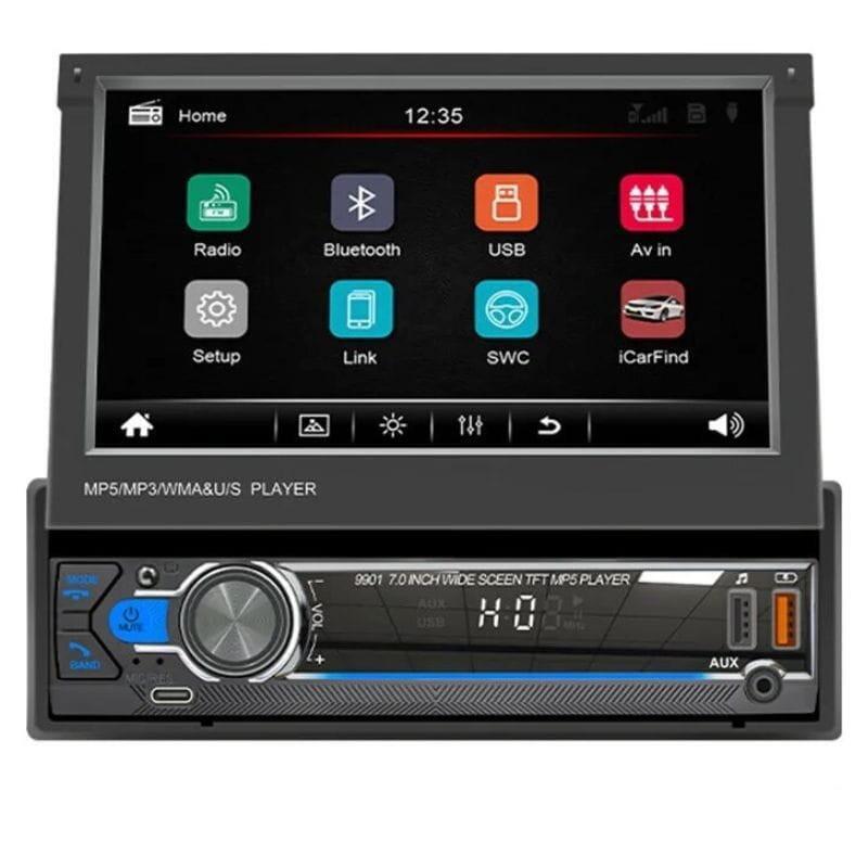 Autorradio 1 Din  Swm 9901c-S Bluetooth/Mirror Link/Carplay/Usb Negro