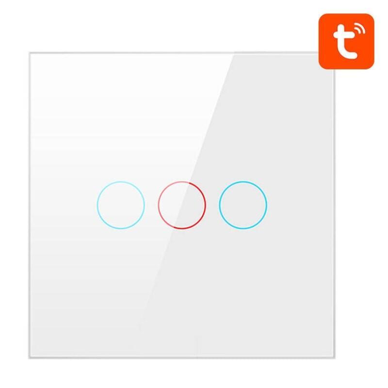 Avatto Zts02-Eu-W3 3 Botones Zigbee Blanco - Interruptor Táctil Inteligente