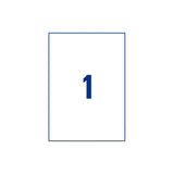 Avery Etiquetas Adhesivas Para Enmascaramiento 199,6x289,1mm Láser 1 X 25h Blanco