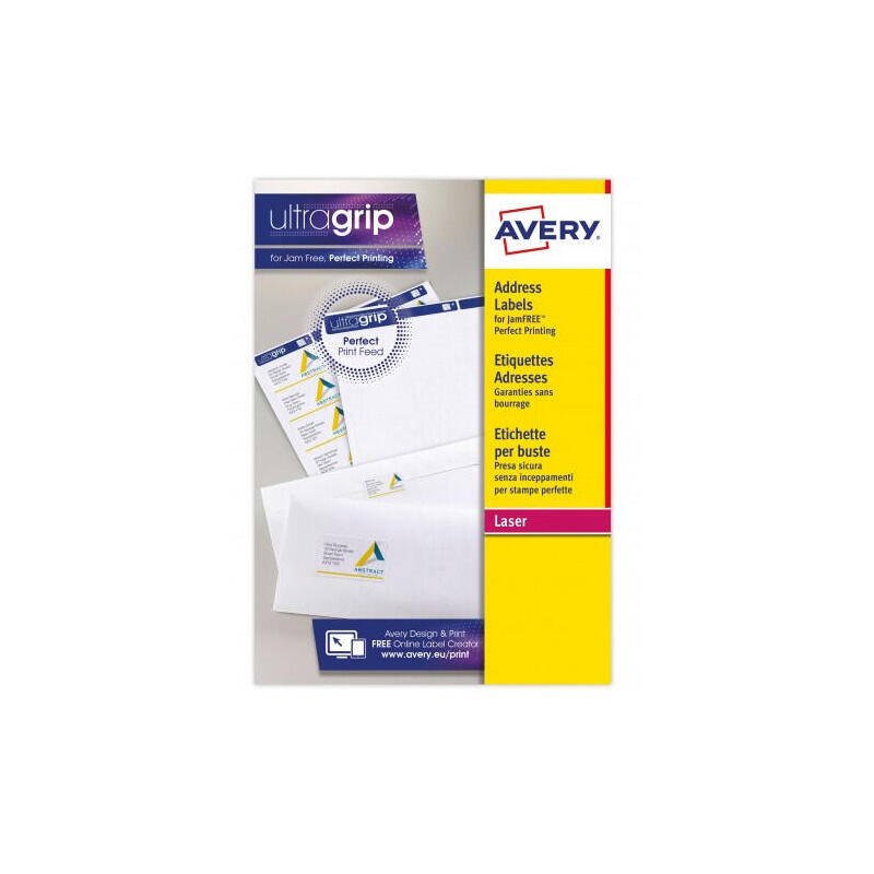 Avery Etiquetas Adhesivas Para Envíos 99,1x33,9mm Inkjet/Láser 16 X 15h 100% Reciclado Blanco