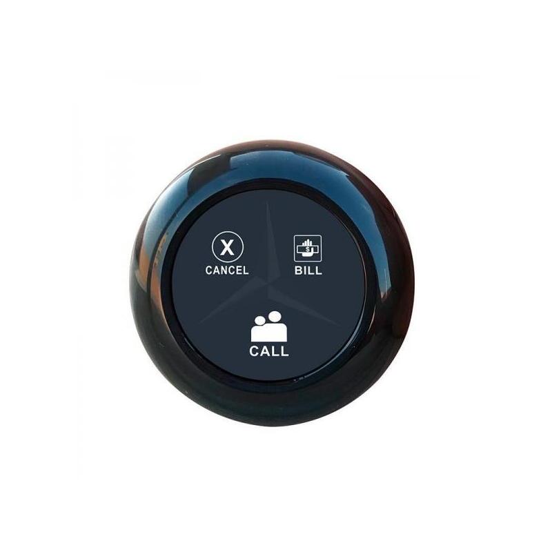 Avpos Avp-Ac-3b-Wp Avisador De Camareros - 3 Funciones - Soporte Publicitario - Negro