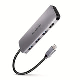 Axagon Hmc-Hcr3a 3x Usb-A+ Hdmi+ Sd/Microsd Usb-C 3.2 Gen 1 Hub 20cm Alámbrico Usb 3.2 Gen 1 (3.1 Gen 1) Type-C Gris
