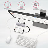 Axagon Hmc-Hcr3a 3x Usb-A+ Hdmi+ Sd/Microsd Usb-C 3.2 Gen 1 Hub 20cm Alámbrico Usb 3.2 Gen 1 (3.1 Gen 1) Type-C Gris