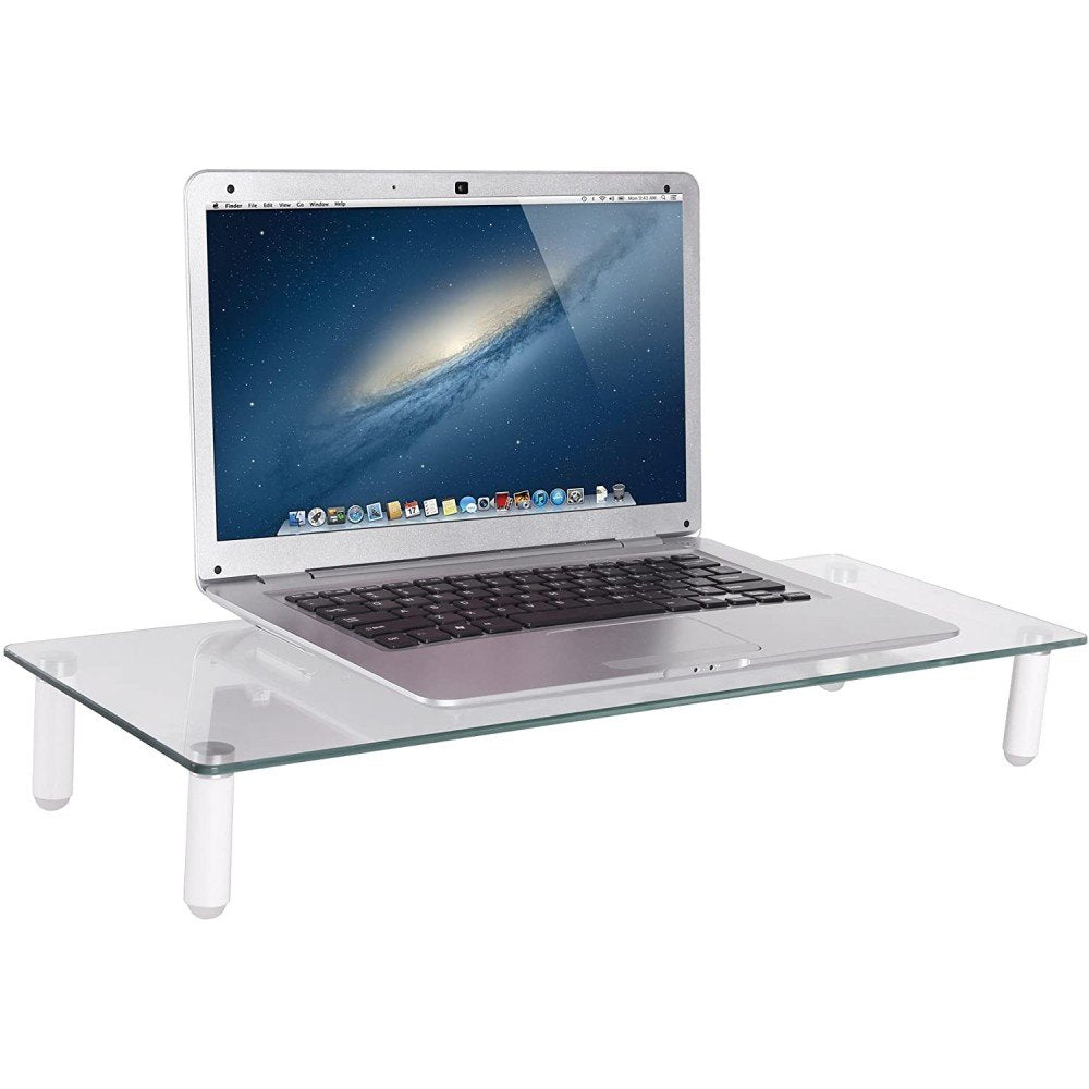 Techly Ica-Ms 461 Soporte De Mesa Para Pantalla Plana 81,3 Cm (32") Independiente Transparente, Blanco