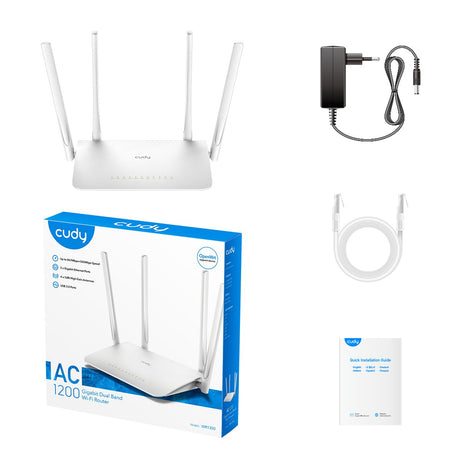 EAN 6971690791179 - Cudy WR1300 router inalámbrico Gigabit Ethernet Doble banda (2,4 GHz / 5 GHz) Blanco imagen 4
