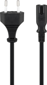 Goobay 50084 Cable De Alimentacion Euro 1.5 M, Negro