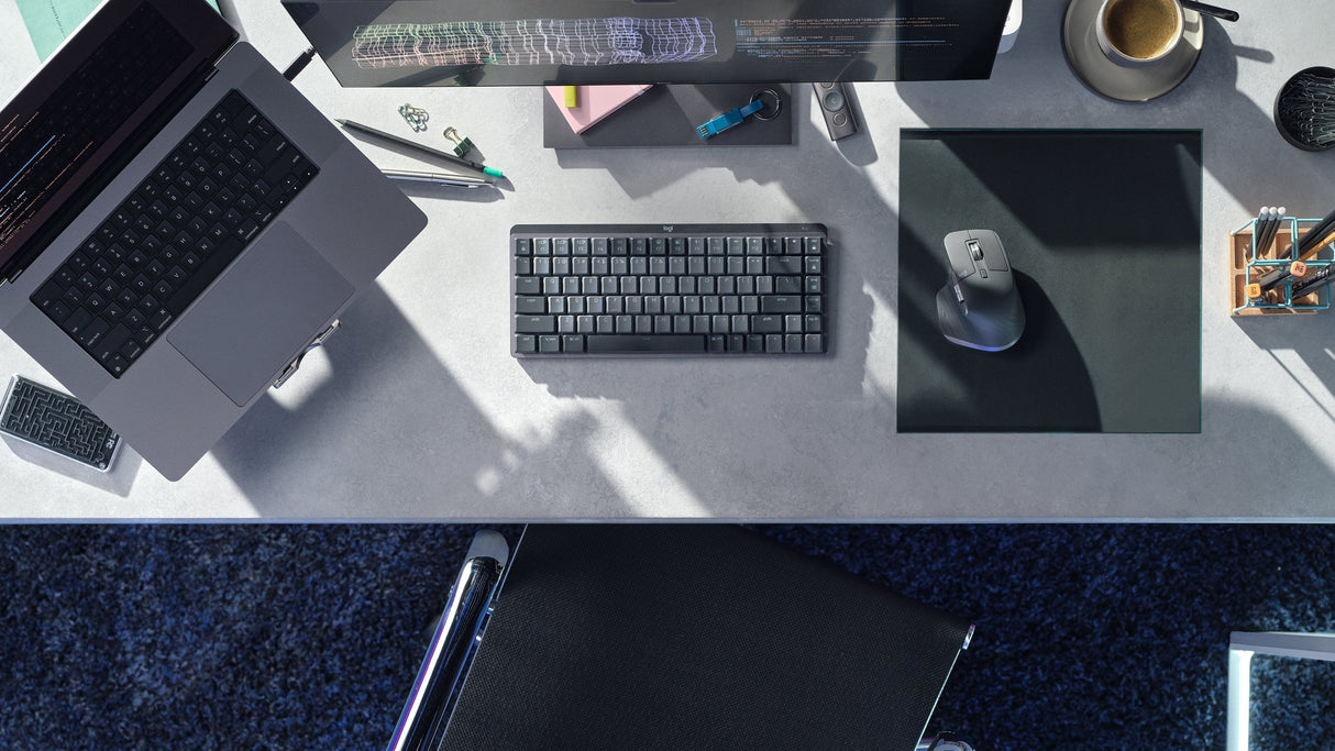Logitech Mx Mini Mechanical Teclado Oficina Rf Wireless + Bluetooth Qwerty Internacional De Ee.Uu. Grafito, Gris