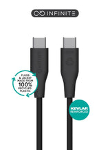 Infinite (Grs) Usb-C To Usb-C Cable 3m Black. Pvc Free Es604380