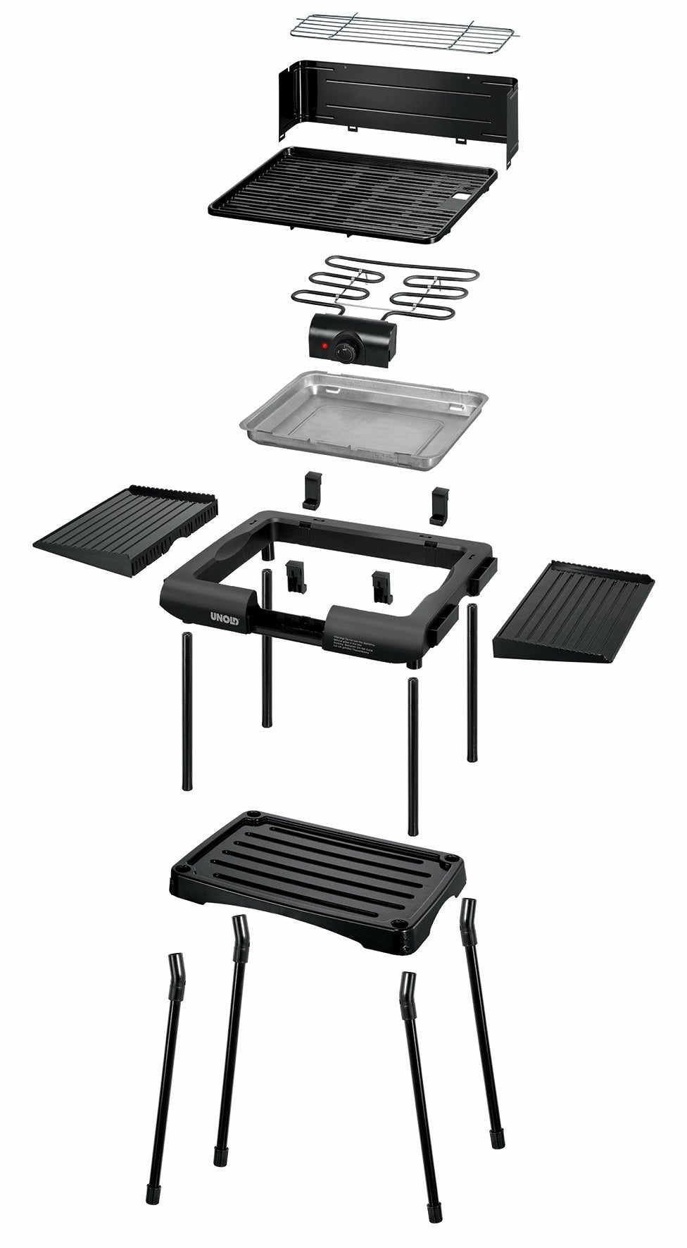 Parrilla Independiente Unold 58565, Parrilla Eléctrica Negra, 1.600 Vatios 58565