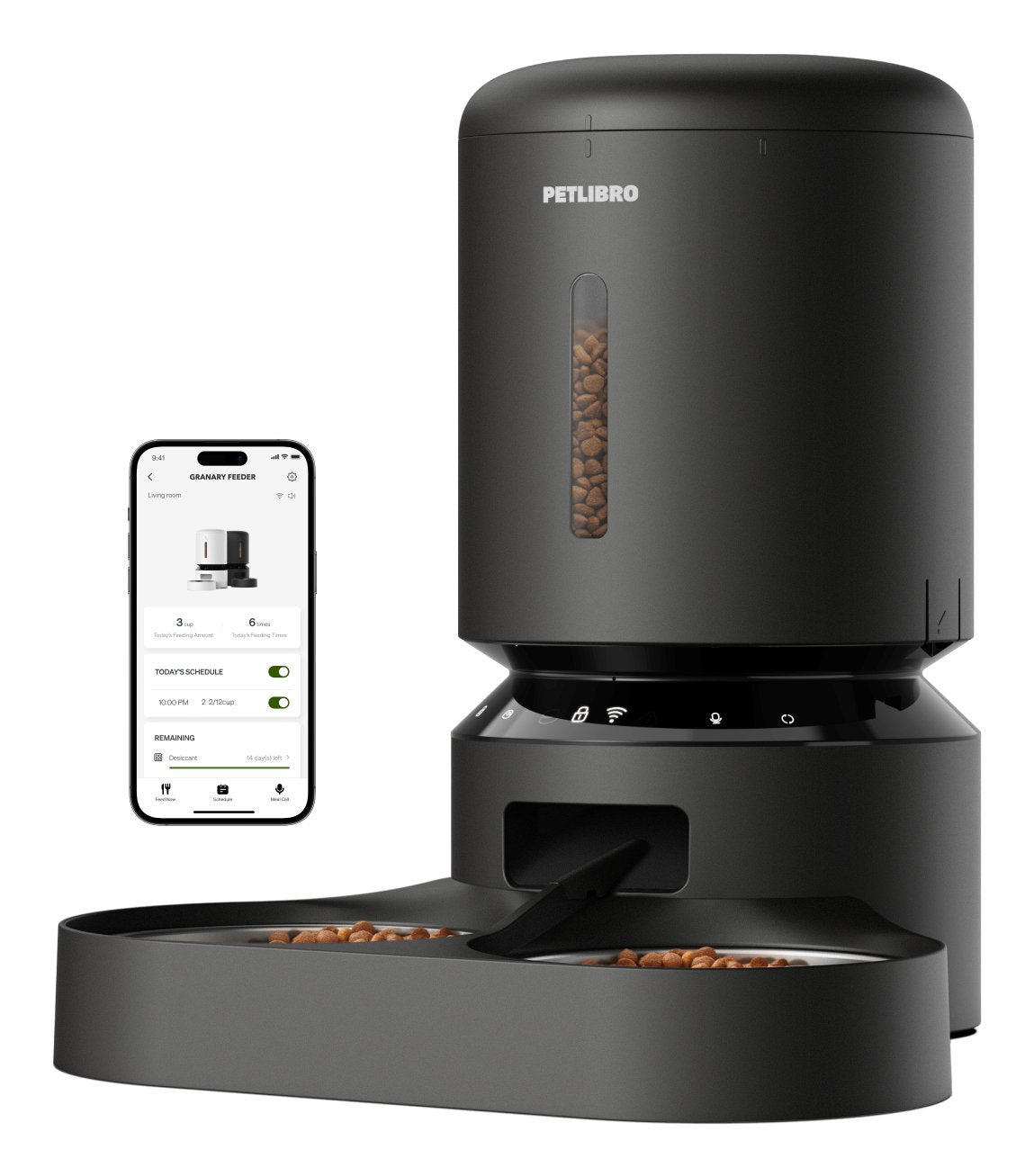 Petlibro Granary Wifi Dual Food Tray Negro