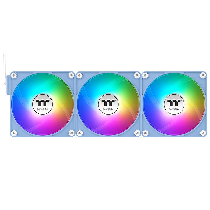 Ventilador  Pc Thermaltake Ct120 Ex Reverse Argb Sync Pc Cooling Fan, Azul Claro, Paquete De 3 Cl-F198-Pl12bu-A