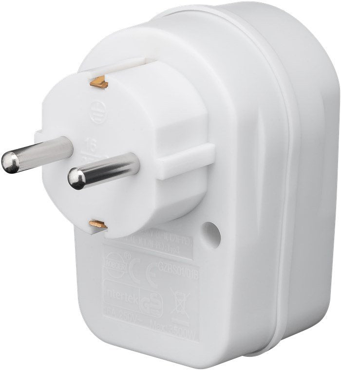 Goobay 3500w Surge Protector Interruptor De Protección De Red Y Sobretensión, Color Blanco