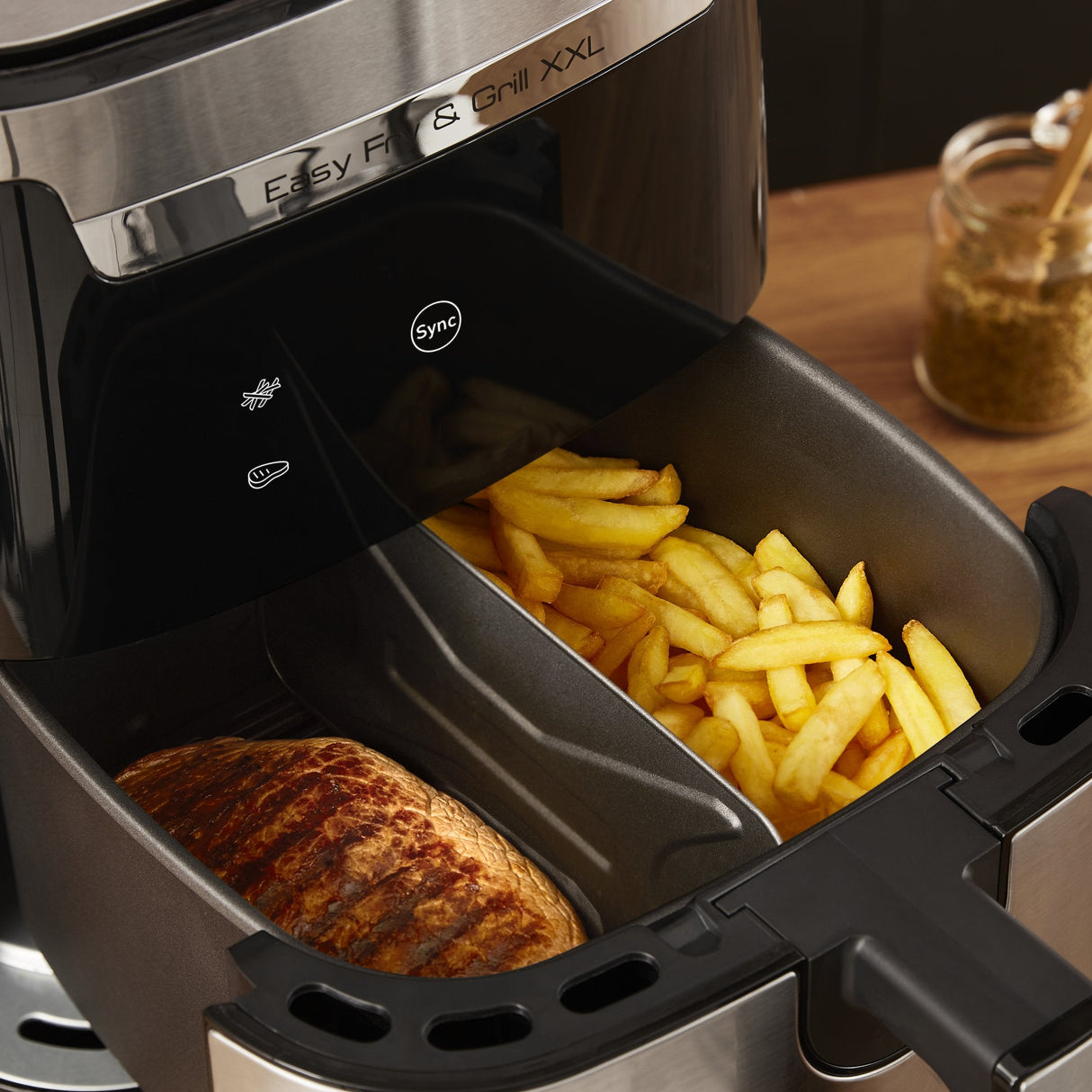 Freidora De Aire  Tefal Airfryer Ey801d Easy Fry & Grill Xxl (Ey801d15)