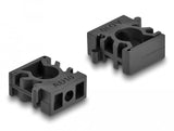 Delock Cableschlauchhalter Mit Verschlussclip 10 Mm 8 Stück Schwarz