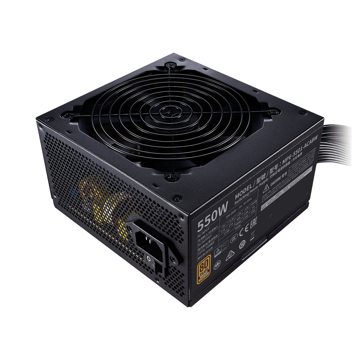 EAN 4719512104071 - Cooler Master MWE 550 Bronze 230V V2 unidad de fuente de alimentación 550 W 24-pin ATX ATX Negro imagen 2