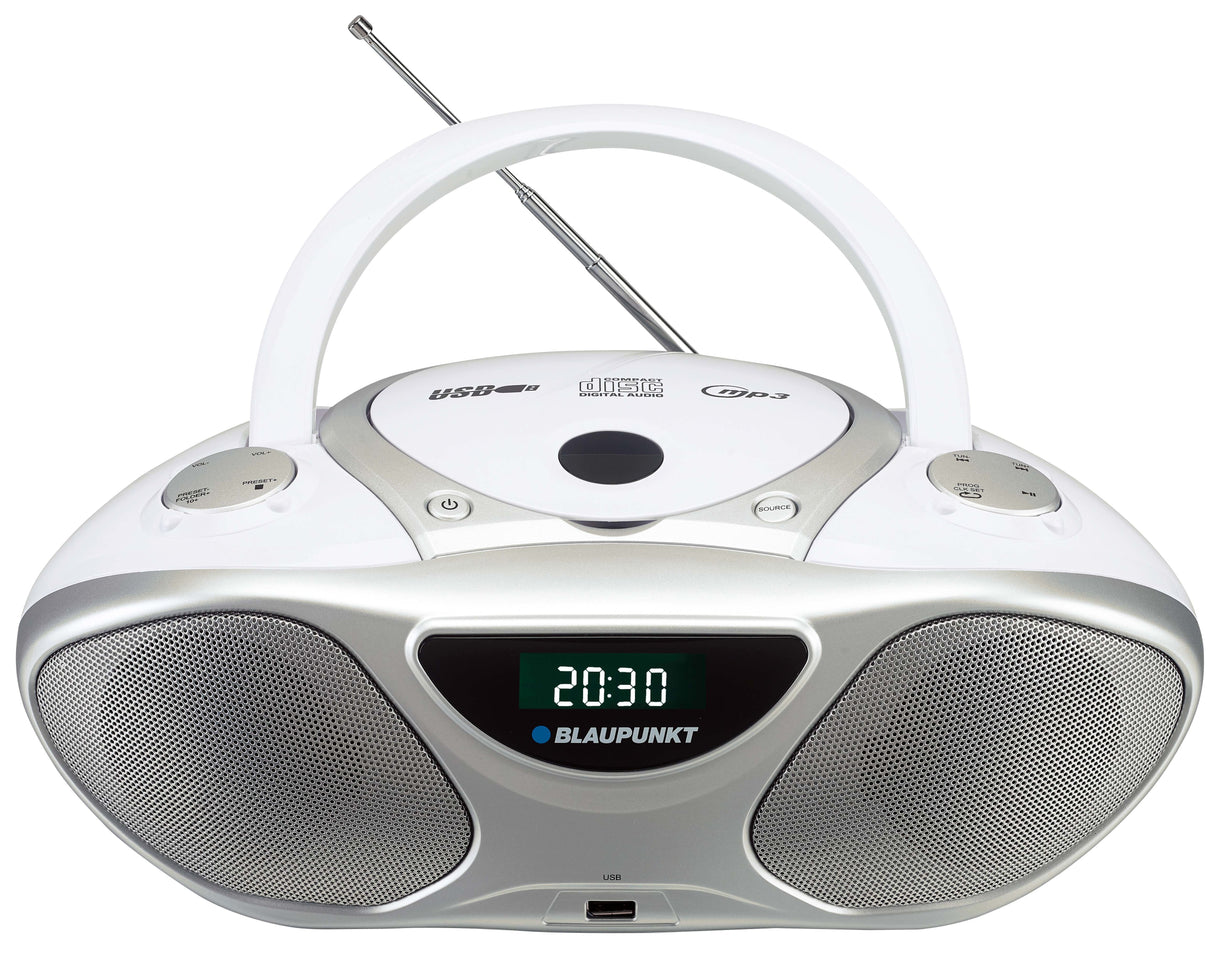 EAN 5901750502316 - Blaupunkt BB14WH reproductor de CD Plata, Blanco Grabadora de CD imagen 1