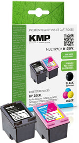 Kmp 1759,4005 Multipack Negro Pigm. Ink, Color Dye Ink Sustituye Hp304xl (N9k08ae, N9k07ae)