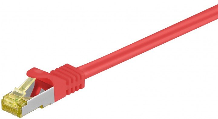 Latiguillo Cat 7, S/Ftp, 30.00 M, Rojo, Lszh Goobay