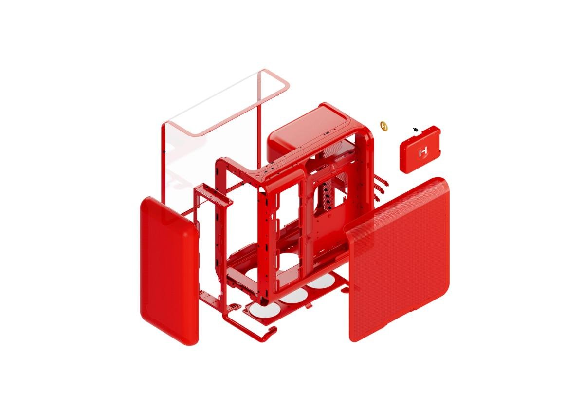 Hyte Cs-Hyte-X50g-Rr, Cajas De Torre Rojo