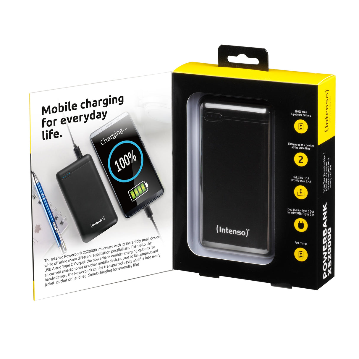 EAN 4034303029563 - Intenso XS20000 Polímero de litio 20000 mAh Negro imagen 2